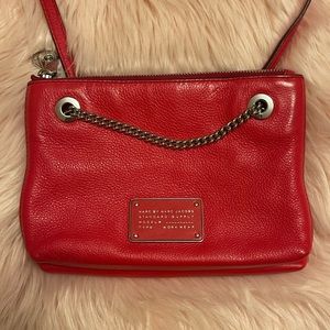 Marc By Marc Jacobs Too Hot To Handle Red Double Decker Leather crossbody